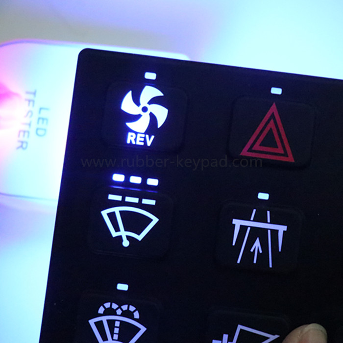 Teclado de goma con marcado l&aacute;ser