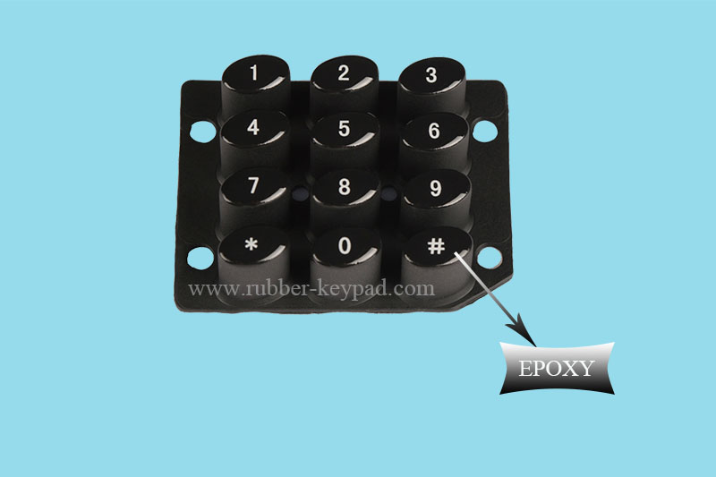 Epoxy Rubber Keypad Teclado de goma epoxi