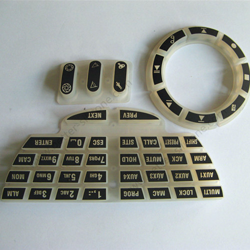 Teclado de goma de silicona de serigrafía personalizada