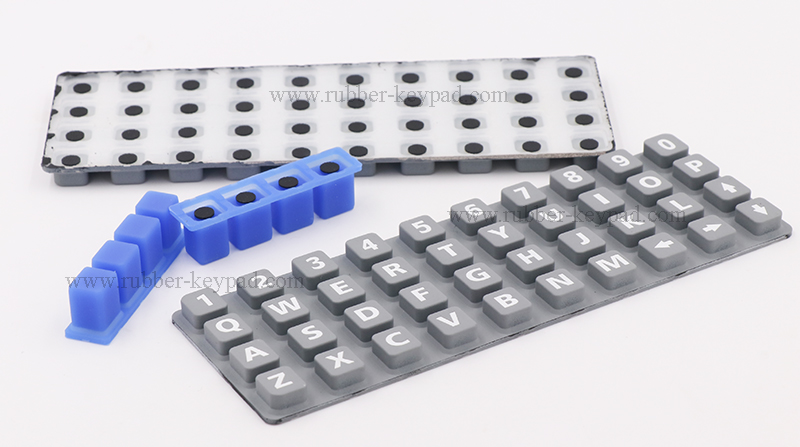 Teclado de goma de pastillas de carbono