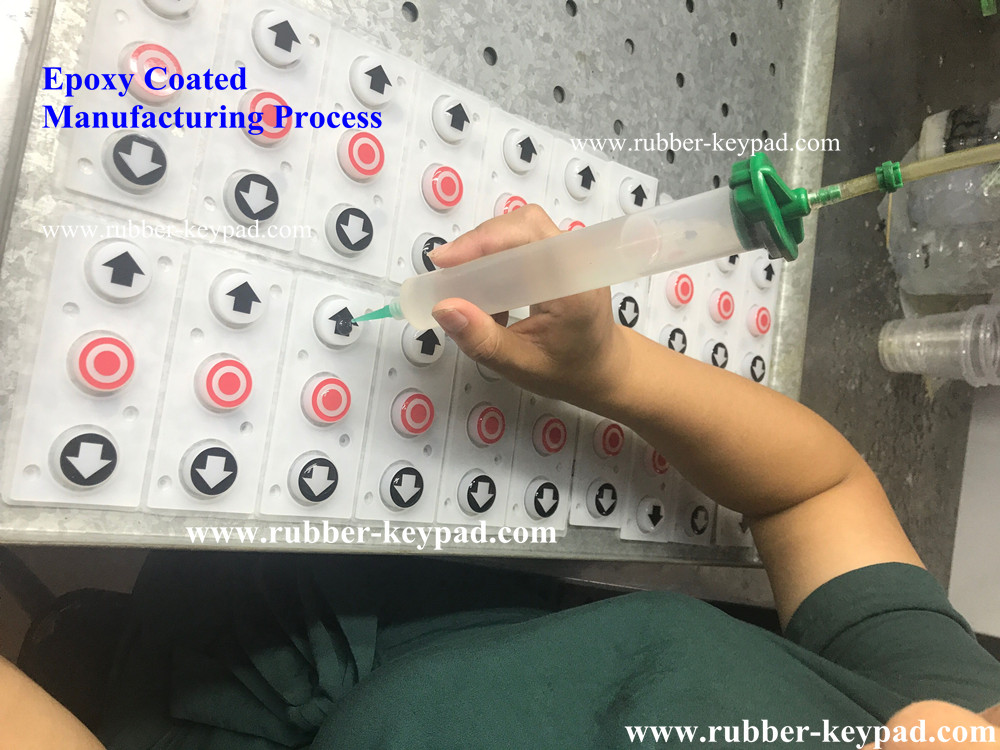 Botones de silicona con recubrimiento ep&oacute;xico