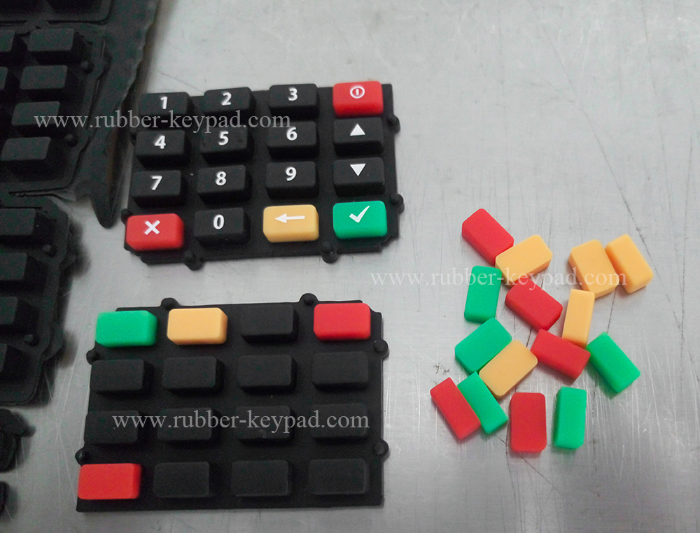 teclado de silicona sobremoldeado