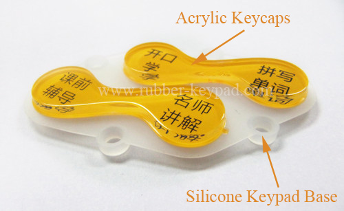 teclado de pl&aacute;stico acr&iacute;lico