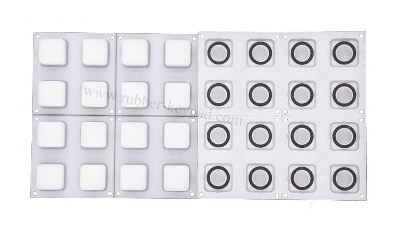 conductive paint keypad 4x4 silicone buttton pintura conductiva teclado 4x4 silicona buttton