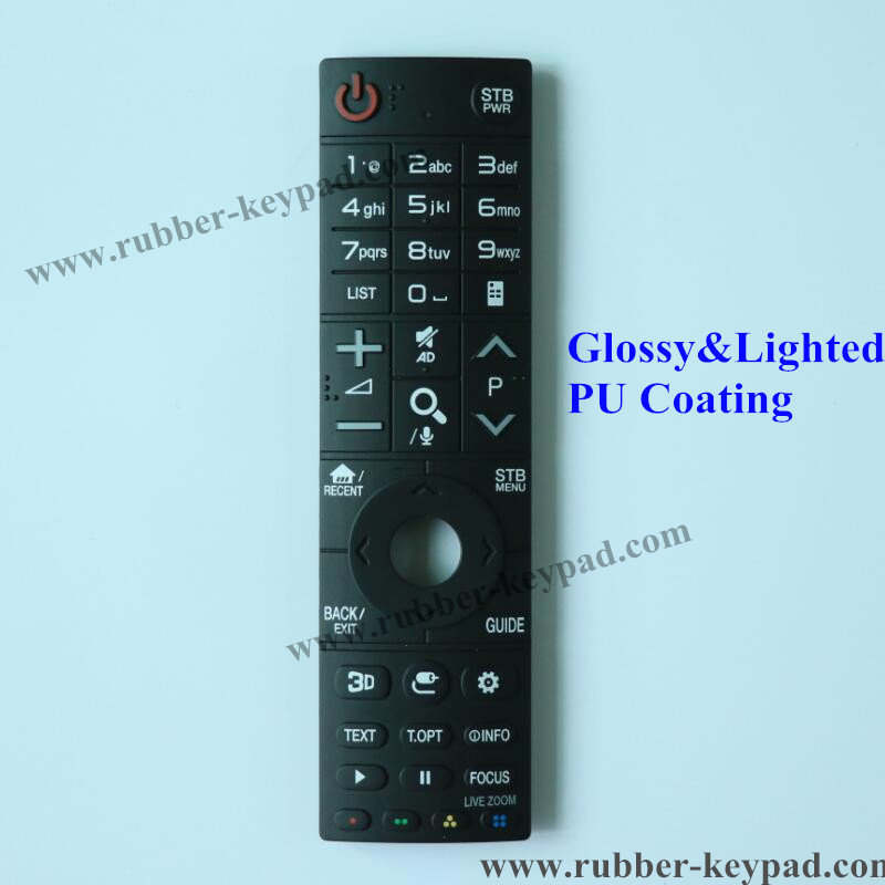 Teclado de goma con revestimiento de PU