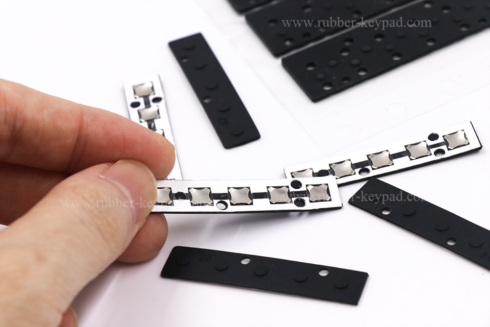 teclado de silicona con c&uacute;pula met&aacute;lica