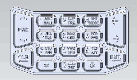 botones de goma de silicona