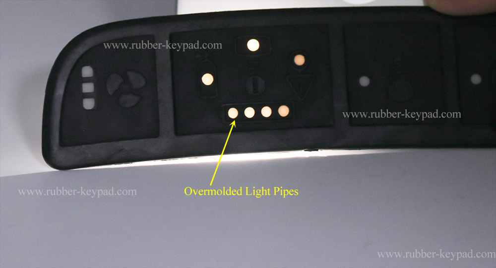 teclado de goma de luz de fondo