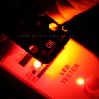 Teclado de goma con retroiluminación epoxi