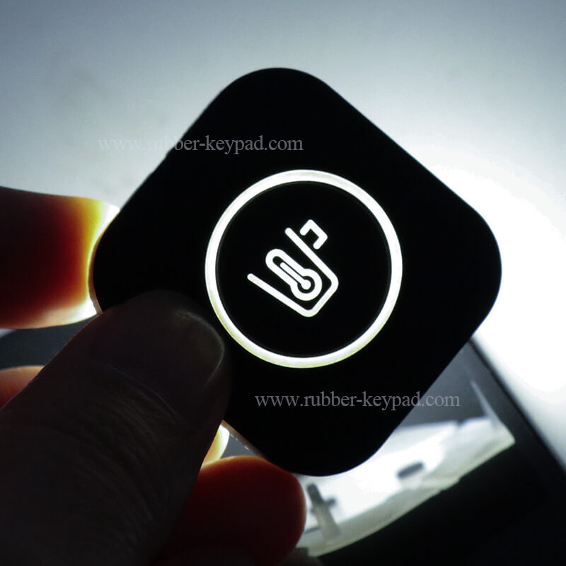 Pulsador de goma retroiluminado