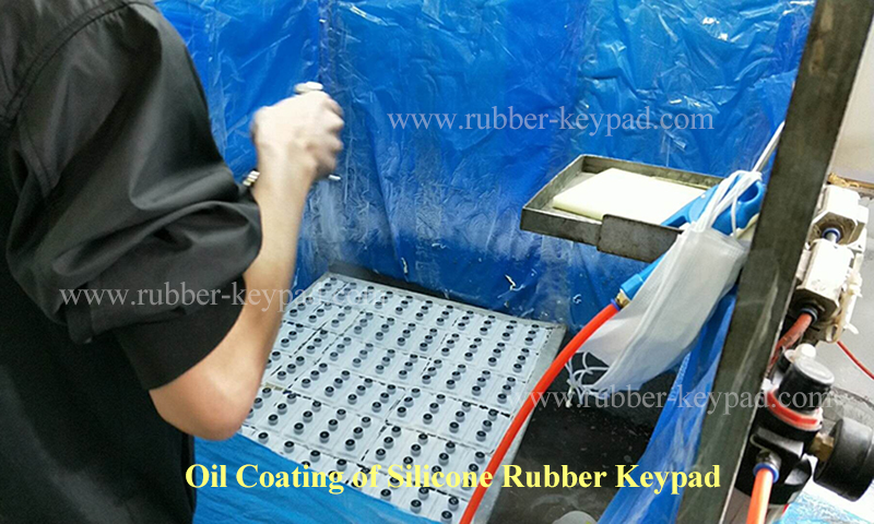 teclado de silicona con recubrimiento de aceite