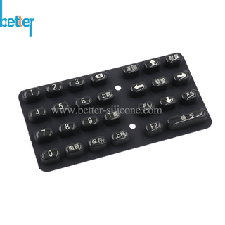 Teclado recubierto de epoxi con goma de silicona elástica