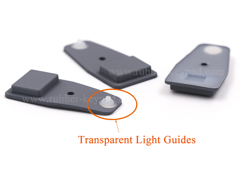 gu&iacute;as de luz de almohadilla de bot&oacute;n de goma