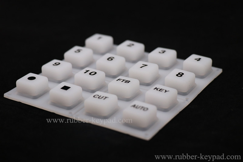 Silk-Screen Printing Silicone Rubber Keypad Teclado de caucho de silicona con serigrafía