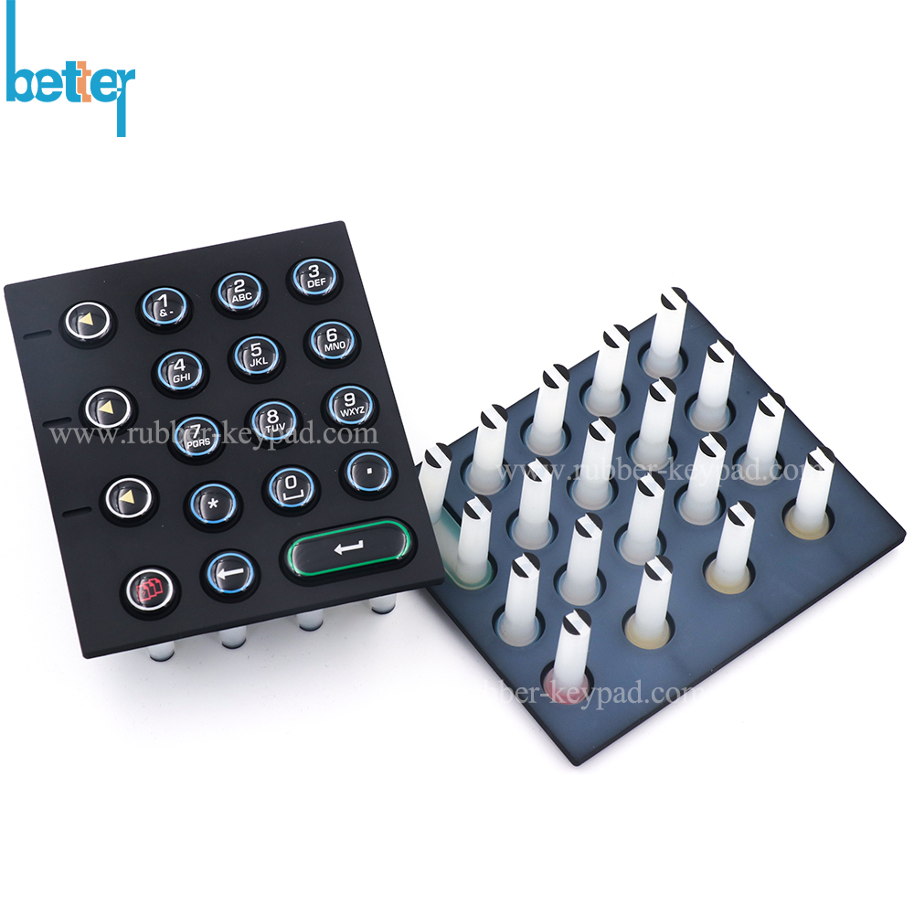 teclado de goma conductora