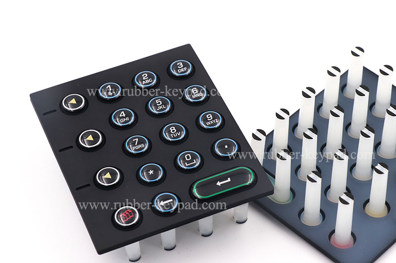 teclado retroiluminado con recubrimiento epoxi