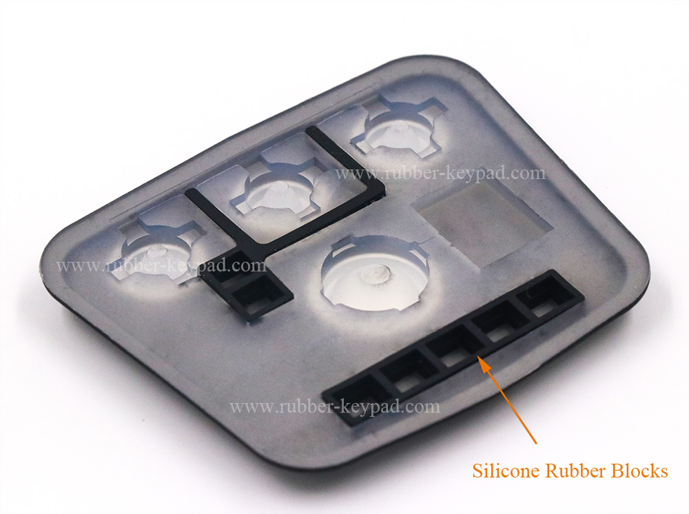 teclado de goma sobremoldeado