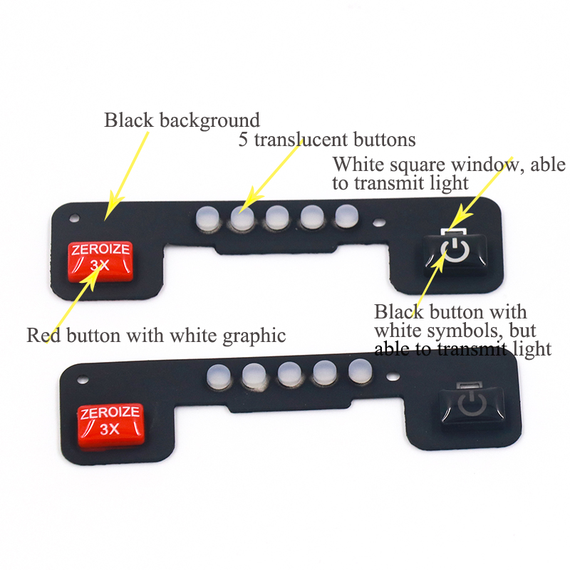Botones iluminados del teclado