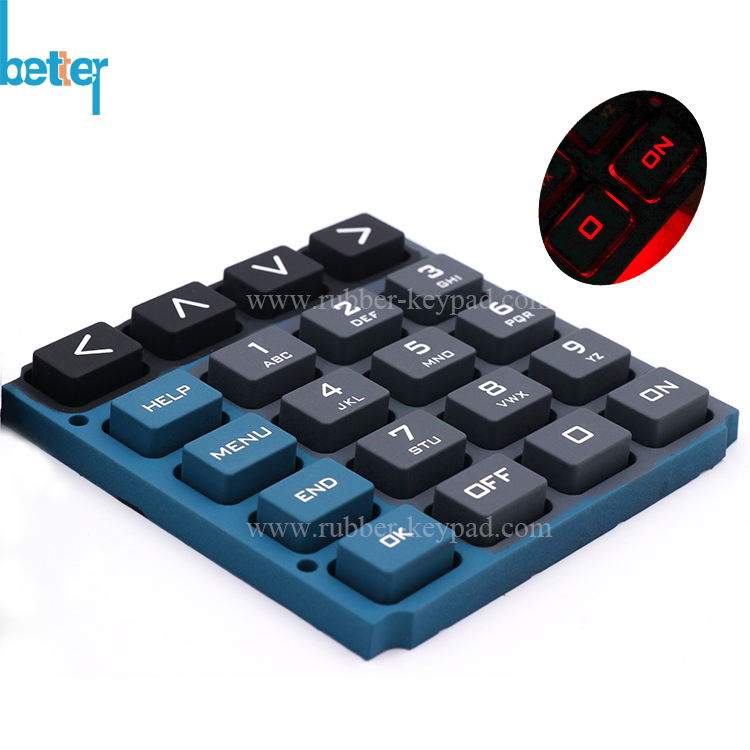 Botones de silicona multicolores