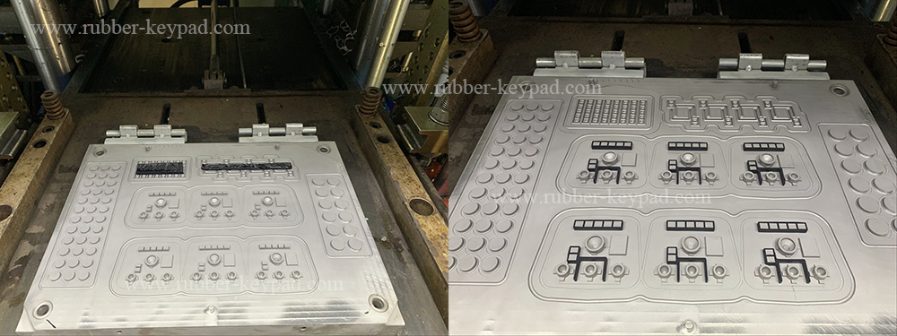 inserte el teclado de goma de silicona moldeado