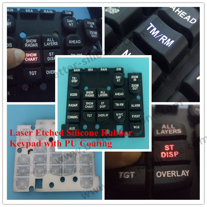 Teclado de silicona para corte por l&aacute;ser