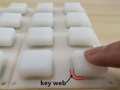 recorrido del teclado de goma