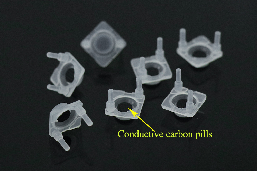 bot&oacute;n de goma conductora