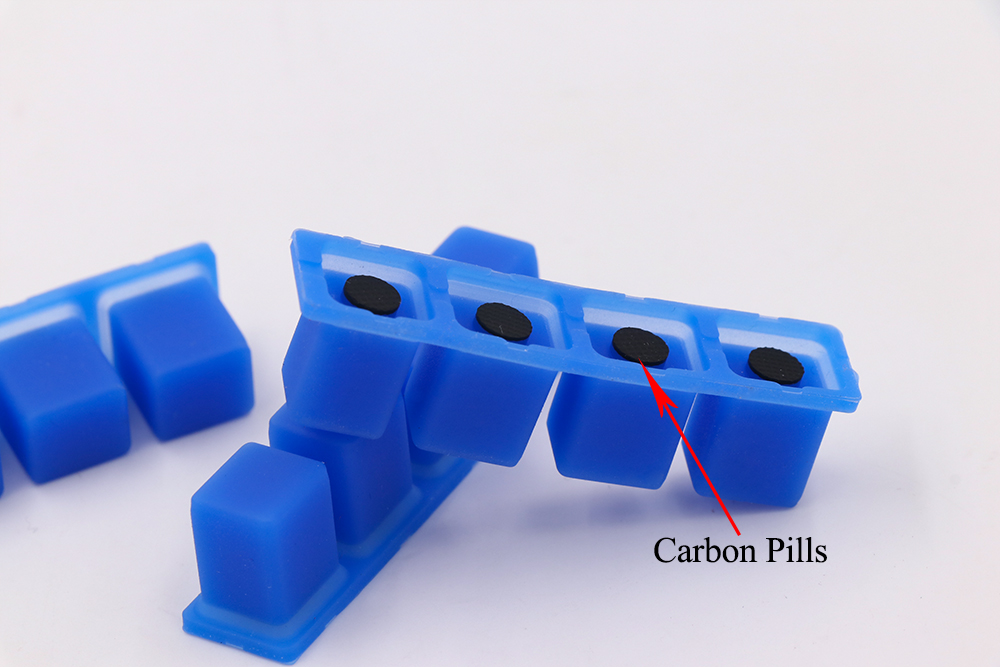 teclado de pastillas de carbono