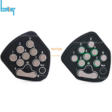 Teclado de goma para corte por láser