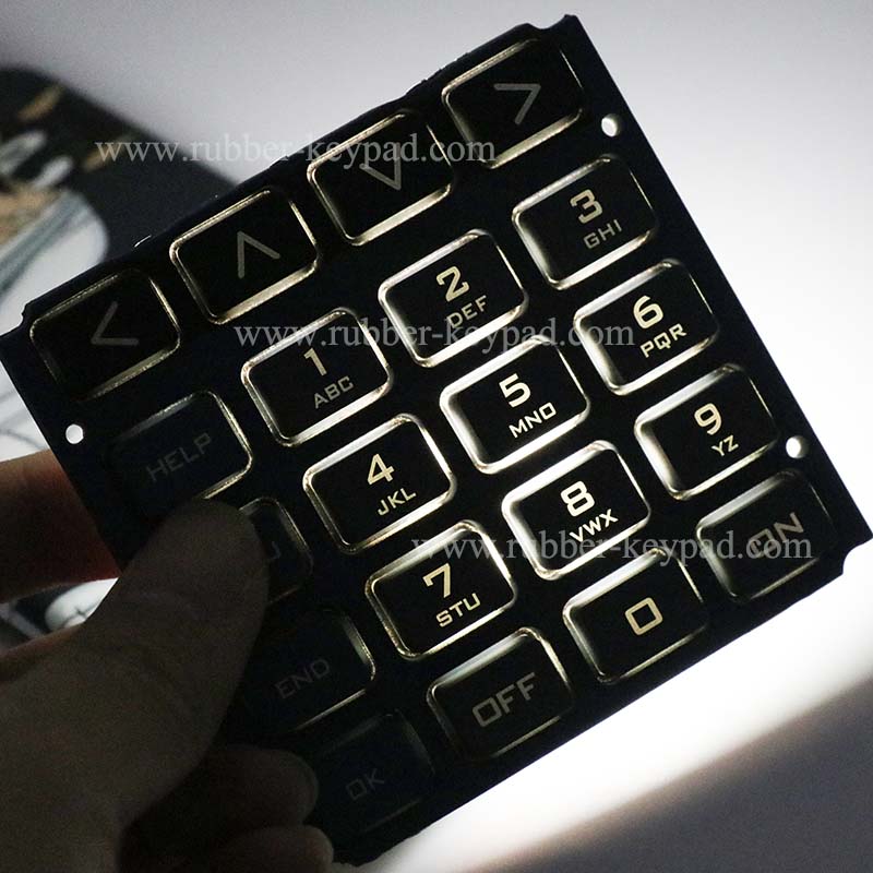 Teclado de silicona retroiluminado