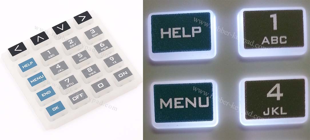 Teclado de goma conductora